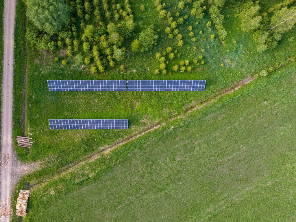 Raudsepa ground park with double sided solar panels